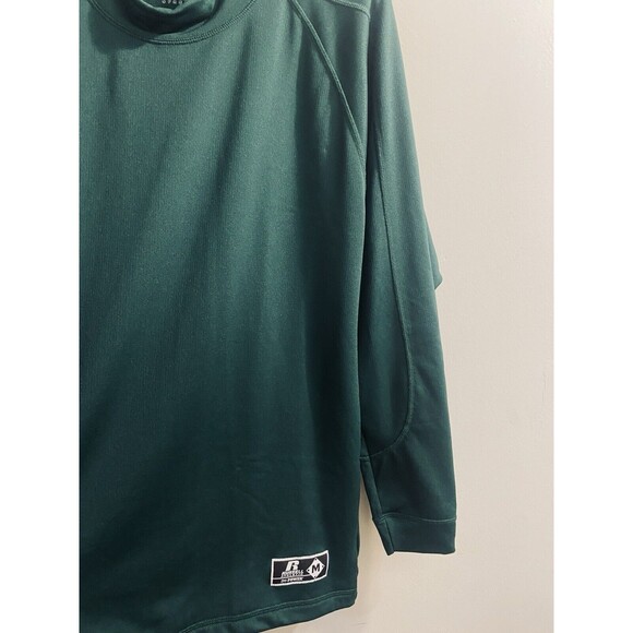 Russell Athletics Pullover Mens Sz M Green Dri Power Stretch Long Sleeve Shirt - Picture 7 of 16